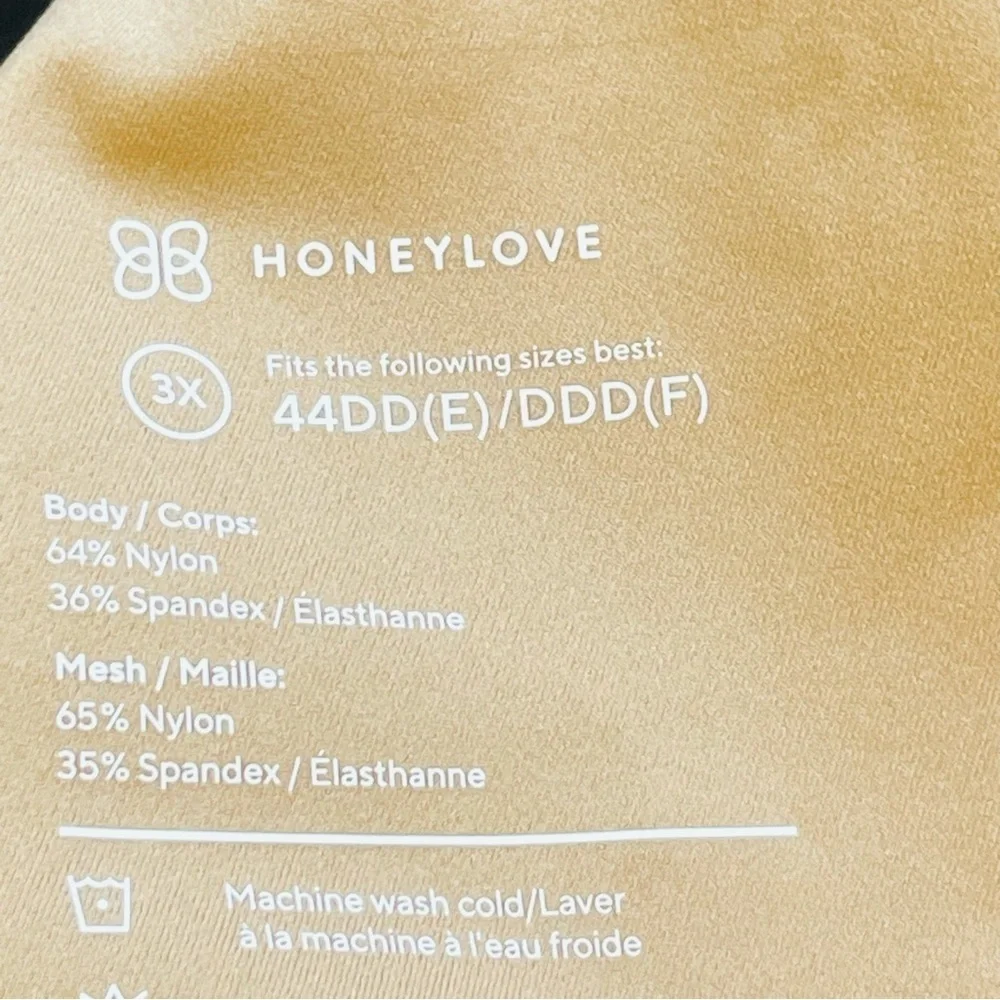 Honeylove Wireless Crossover Bra NWT NEW Sand 44DD 3X - Picture 6 of 9